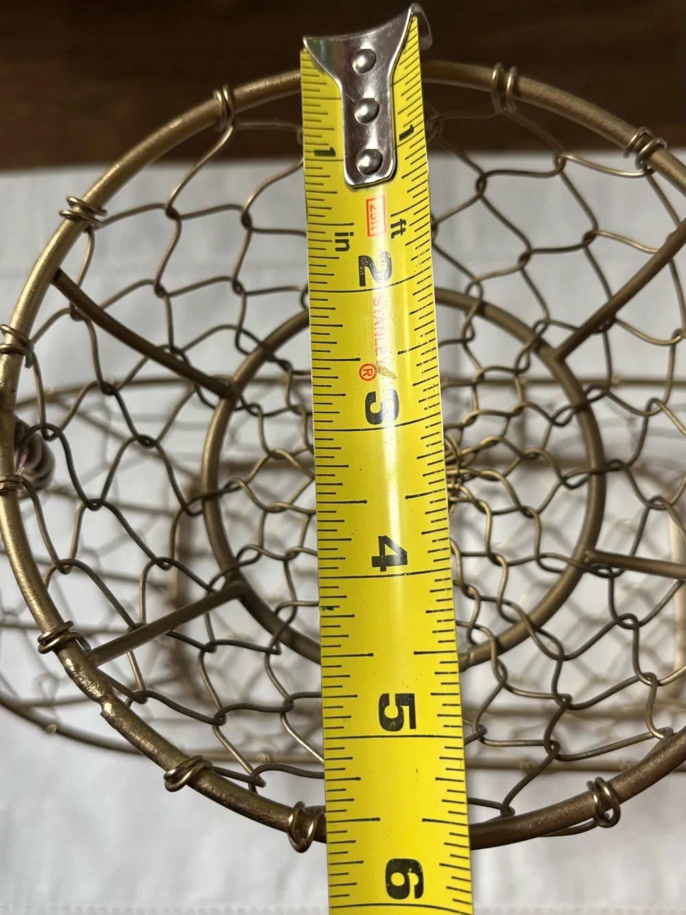 Gold Wire Two-Tier Display Basket